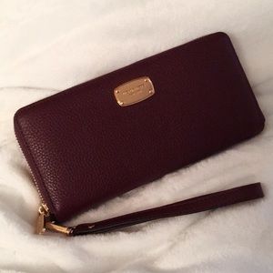 Burgundy MK wallet
